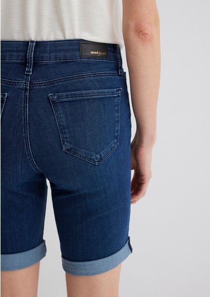 Alexis Gold Klasik Koyu Mavi Jean Şort 1441528584