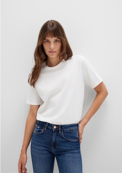 Ekru Basic Tişört 1600965-33389