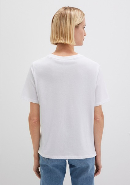Beyaz Basic Tişört 1600955-620