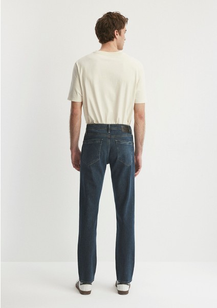 Martin Mavi Black Puslu Koyu Mavi Jean Pantolon 0037828186