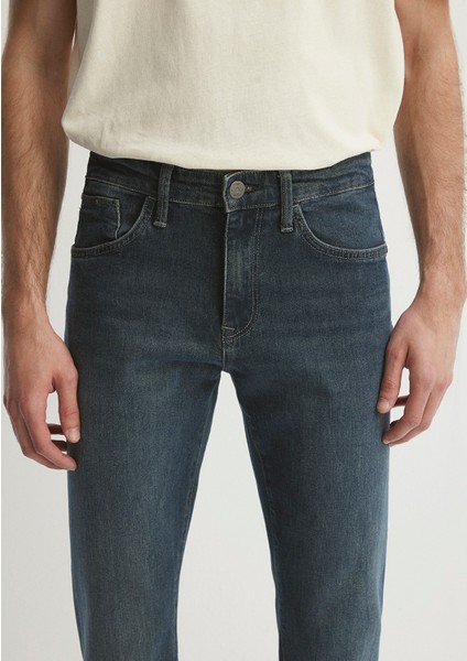 Martin Mavi Black Puslu Koyu Mavi Jean Pantolon 0037828186