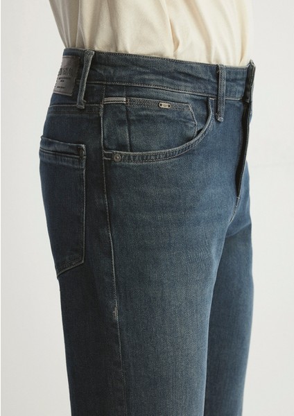 Martin Mavi Black Puslu Koyu Mavi Jean Pantolon 0037828186