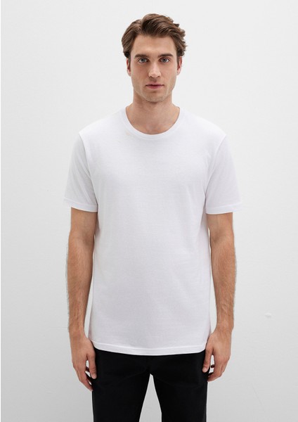Beyaz Basic Tişört 065574-620