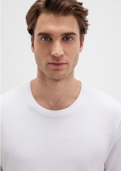 Beyaz Basic Tişört 065574-620