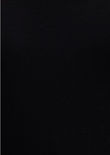 Ribana Detaylı V Yaka Siyah Tişört 063748-900