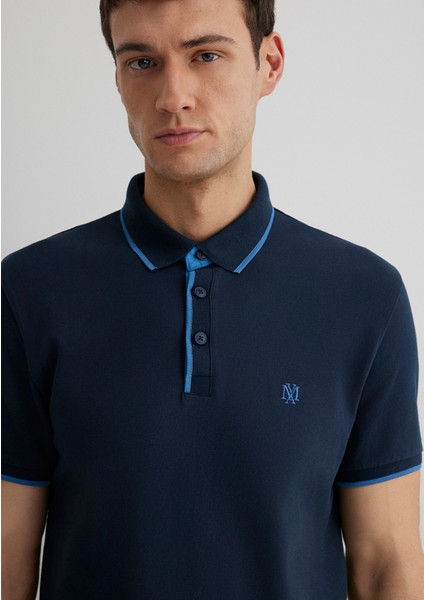 Yaka Detaylı Lacivert Polo Tişört 062373-28417