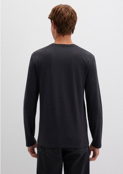 Uzun Kollu Antrasit Basic Tişört 062477-27310