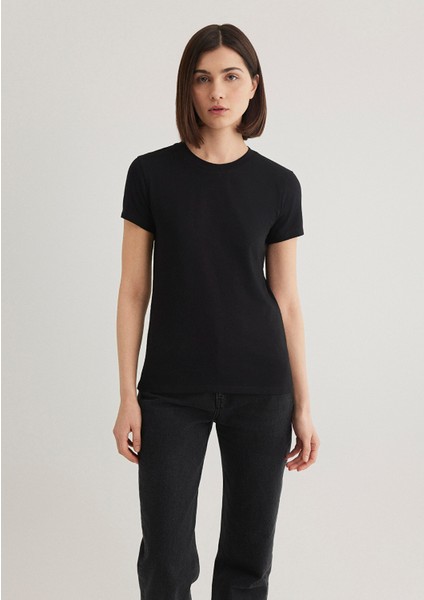 Stretch Siyah Basic Tişört 162767-900