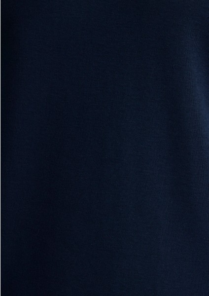 Ribana Detaylı V Yaka Lacivert Tişört 063748-17588