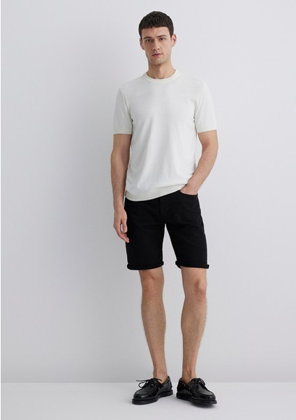 Brian Siyah Comfort Jean Şort 0418423313