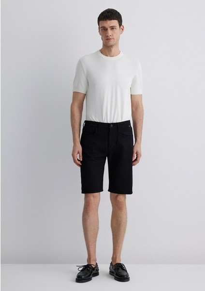 Brian Siyah Comfort Jean Şort 0418423313
