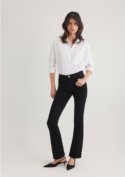 Molly Casual Siyah Jean Pantolon 1013624623