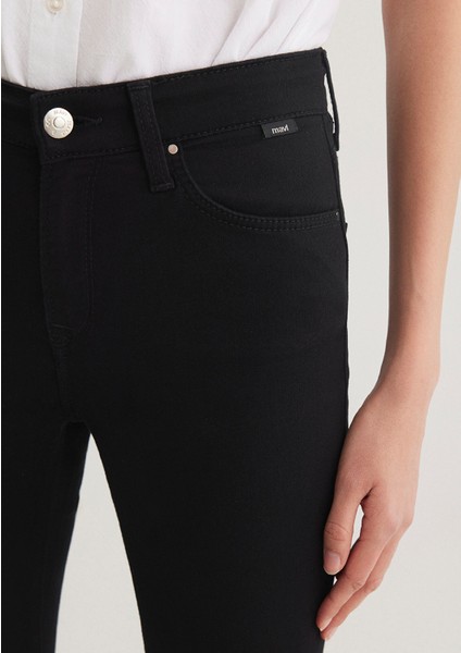 Molly Casual Siyah Jean Pantolon 1013624623