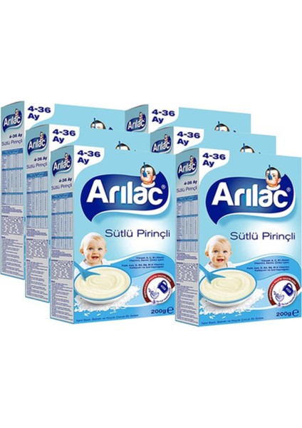Arılac Instant Ek Gıda Sütlü Pirinçli 200 gr x 6'lı Paket