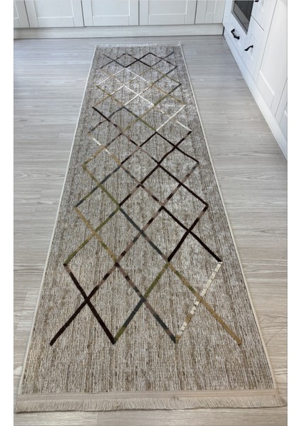 Dekoratif Nakkaş Kilim Butik Bej Salon Halısı Makinada Yıkanabilir Mutfak Halısı Kaymaz Taban Yolluk Modern Kilim