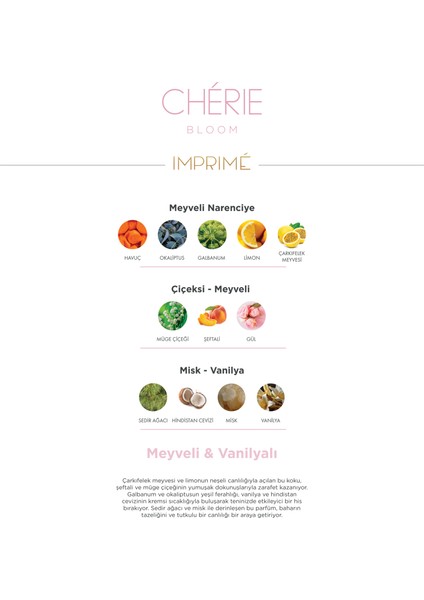 Chérie Bloom Edp Kadın Parfüm 50ML | Meyveli ve Vanilyalı | Şeftali, Müge, Vanilya, Misk fırsatları