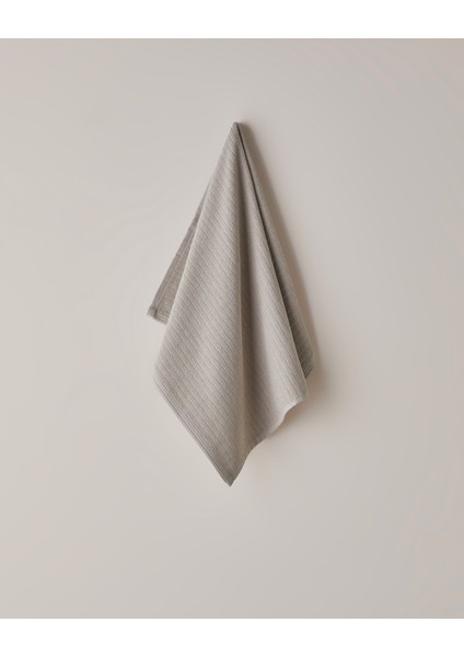Stripe Pamuk Yüz Havlusu 50X70 cm Koyu Bej