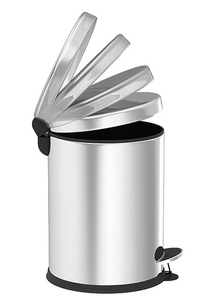 Izmir Fırça Luna 8 Lt. Paslanmaz Pedallı Çöp Kovası - Yavas kapanır - 4100559585