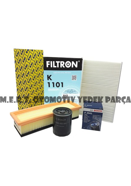Fiat Doblo 1.4 Benzinli Filtre Bakım Seti 2005-2010 Opar + Bosch