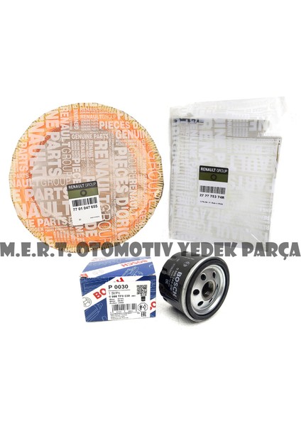 Dacia Logan 1.4 Filtre Bakım Seti (Hava-Yağ-Polen)