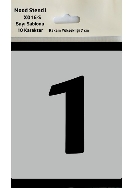 Ada Sanatsal Stencil Rakam Boyama Şablonu X016-SAYI