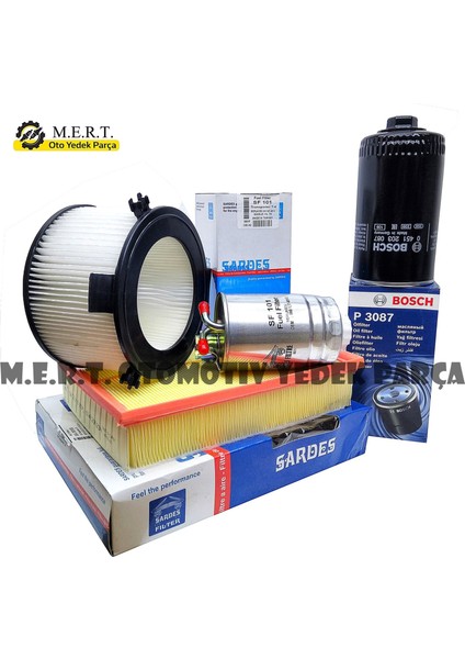 Vw Transporter T4 2.4 Tdı / 2.5 Tdı Filtre Bakım Seti (1998-2003)