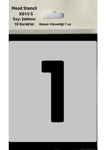 Ada Sanatsal Stencil Rakam Boyama Şablonu X015-SAYI