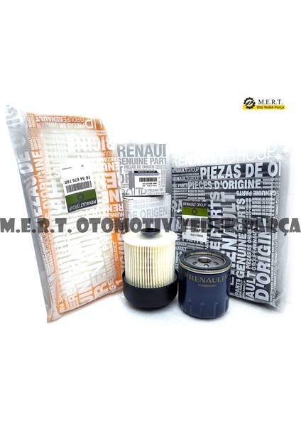 Dacia Duster 1.5 Dci Filtre Bakım Seti (2013-2018) (496754526)
