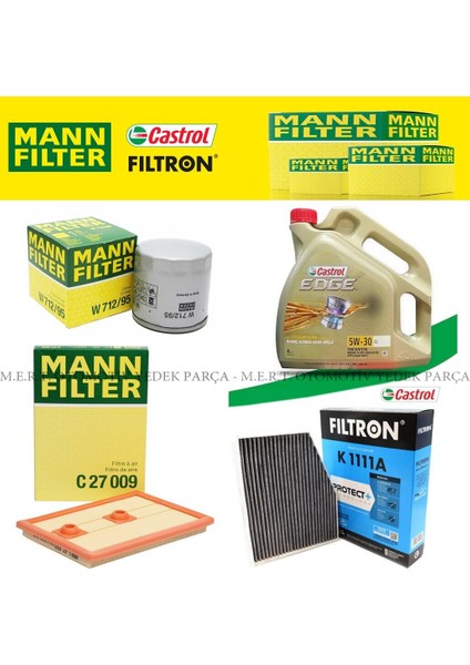 Volkswagen Jetta 1.2 Tsı Mann Filtre Bakım Seti 2015-2017 Cyv