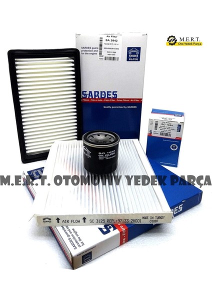 Hyundai I20 1.4 Mpı Benzinli Filtre Bakım Seti (2015-2019)