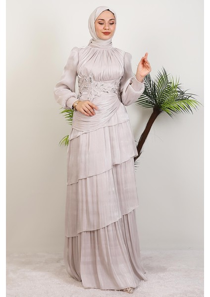 Menekşe Kat Kat Abiye Bej fiyatları