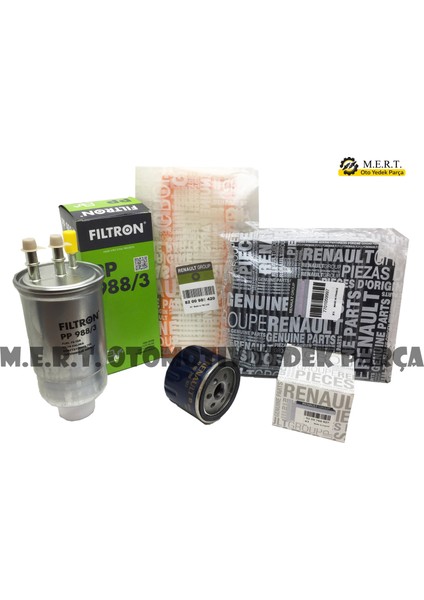 Dacia Logan Mcv 1.5 Dci 75HP Filtre Bakım Seti (2011-2012)
