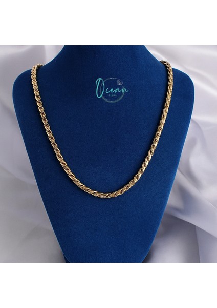 Çelik Gold Renk Arpa Zincir Model Kadın Kolye fırsatları