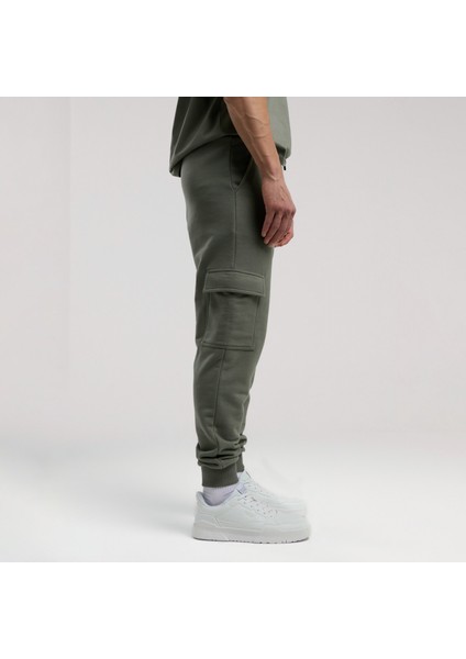 Ever Essentials Regular Erkek Haki Kargo Cepli Günlük Eşofman Altı.344