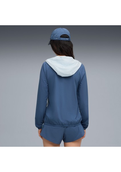 Run Velocity Woven Kadın Lacivert Koşu Ceketi.80