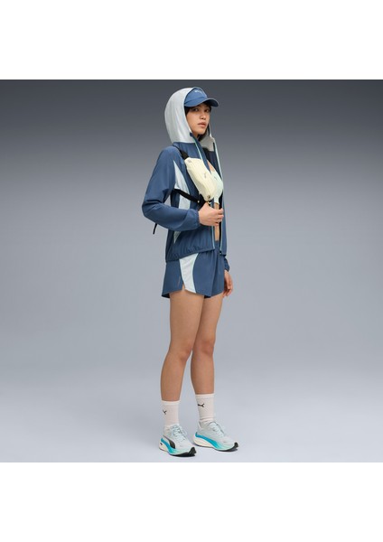 Run Velocity Woven Kadın Lacivert Koşu Ceketi.80