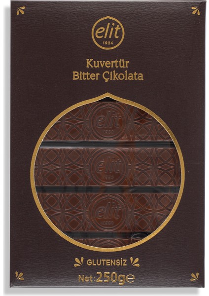 Kuvertür Bitter Çikolata (2), Sütlü Çikolata (1) ve Beyaz Çikolata (1) 250g 4'lü Set (4x250g) Glutensiz