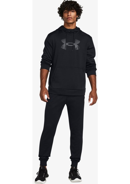 Fleece Joggers Erkek Siyah Antrenman Eşofman Altı.001