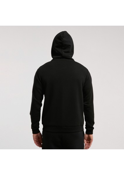 Ever Essentials Regular Erkek Siyah Kapüşonlu Full Zip Sweatshirt.167