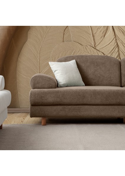 Aries Yataklı Sandıklı Üçlü Koltuk Kahverengi fırsatları