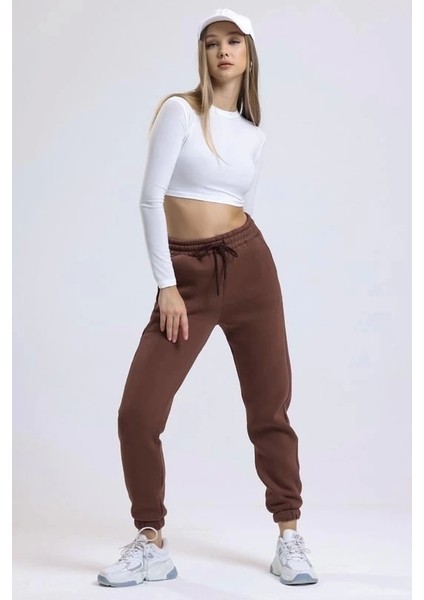 3 Iplik Şardonlu Paça Lastikli Eşofman Kahve IS001 indirimleri