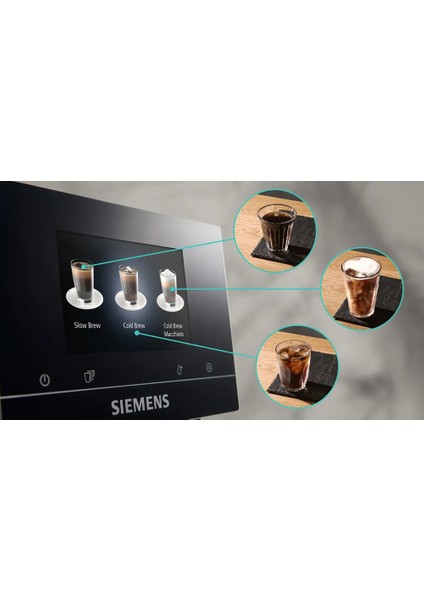 TP713R19 EQ700 Classic Piyano Siyah Çıkarılabilir Su Tankı Tam Otomatik Kahve Makinesi