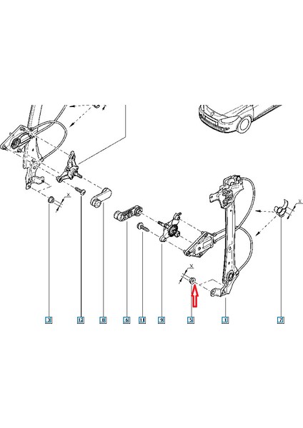 Renault Somun Megane Iıı-Fluence Cam Krıko Baglantı (10 Ad.)