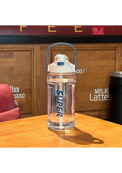 2000ML Açık Spor Fitness Ekstra Kapasiteli Çift Içme Pipetli Plastik Bardak (Yurt Dışından) fiyatları