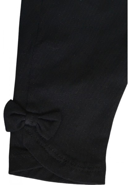 Kız Bebek Likralı Uzun Tayt 3'lü Set - Fiyonk ve Kuş Desenli Tayt