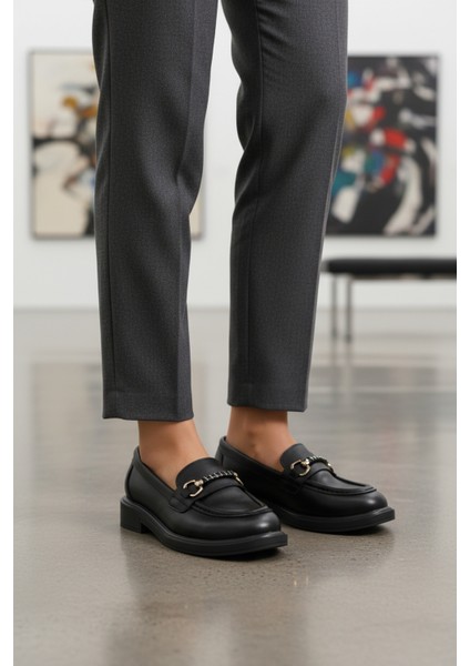 Siyah Cilt Kadın Casual Ayakkabı 572441 Z modelleri