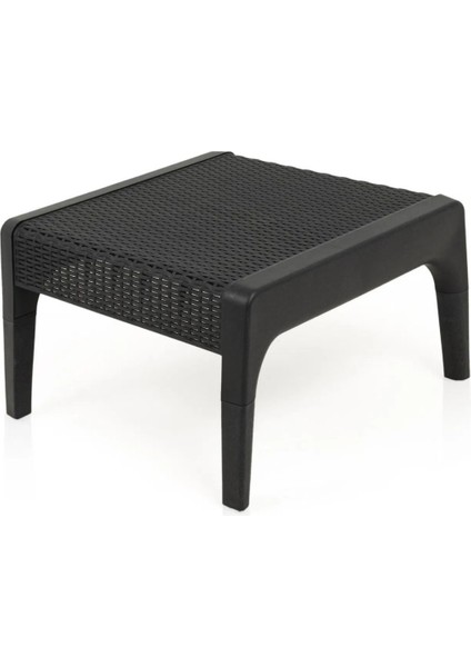 Yakut Serisi - Latte Bahçe Oturma Grubu - 1 Ikili + 2 Tekli + 1 Sehpa - Minderli - Antrasit