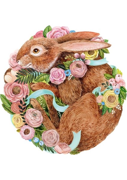 Die Cut Bunny Bouquet Placemat - 12 Sheets