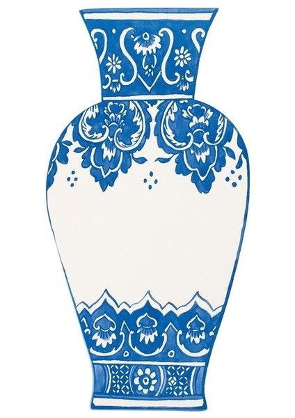 China Blue Vase Table Accent - Pack Of 12