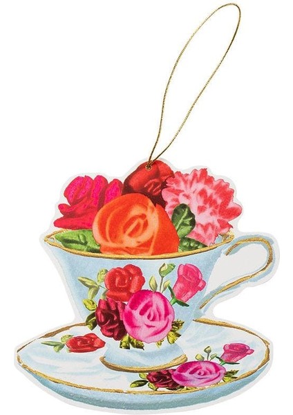 Tea Cups Decorative Die-Cut Gift Tags 2 Per Package